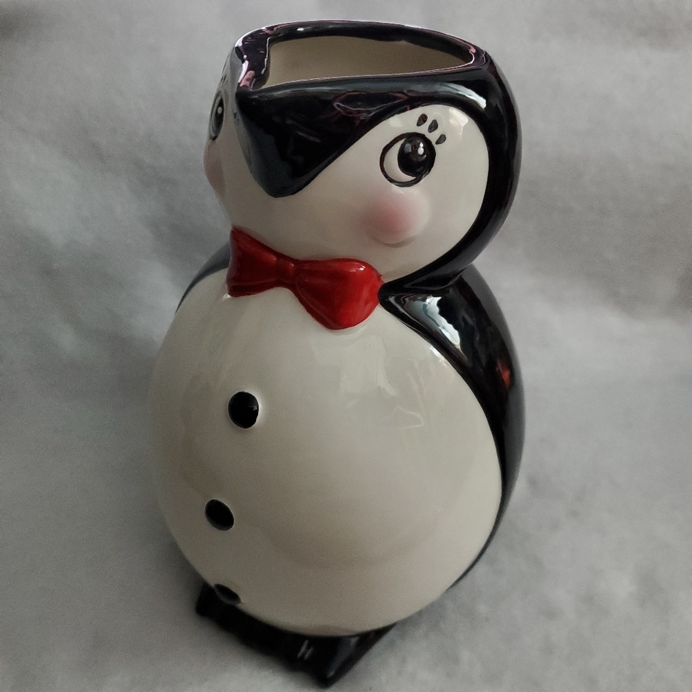 Johanna Parker Carnival Cottage Christmas Penguins Pitcher